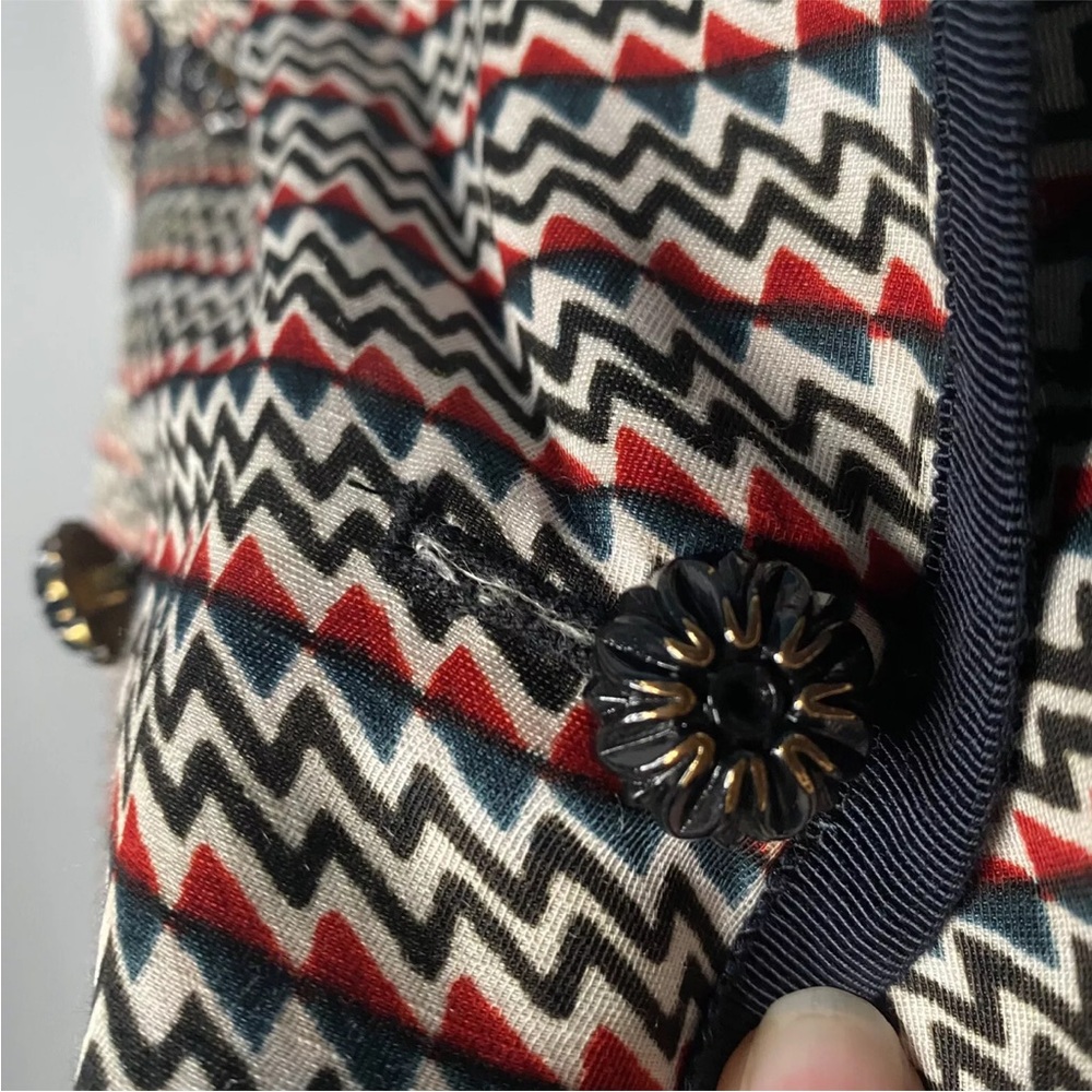 NWOT Elizabeth and James Freddie Zig Zag Linen Blend Jacket Sz 8 MSRP $495 - Picture 8 of 10